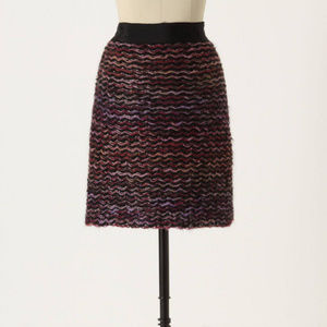Anthropologie Sweater Pencil Skirt Violet Vibrations By Knitted & Knotted Size 2